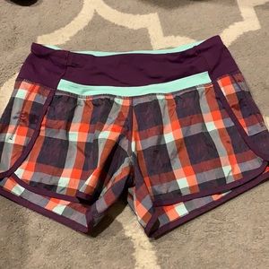 rare plaid lululemon shorts